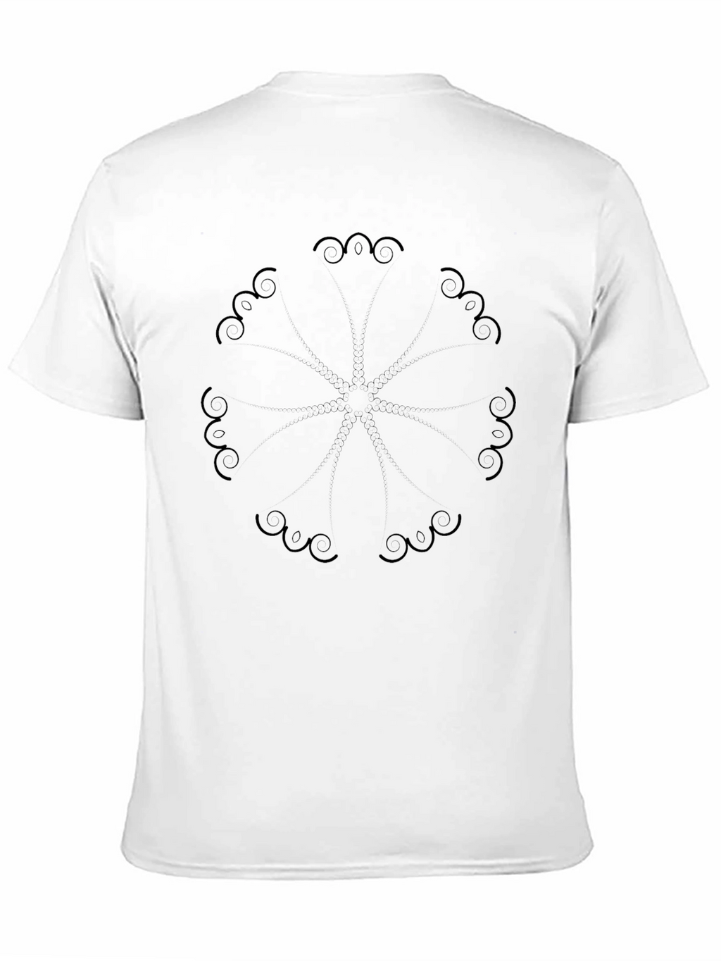 Stylish Black Graphic Tee - Abstract Circle Design