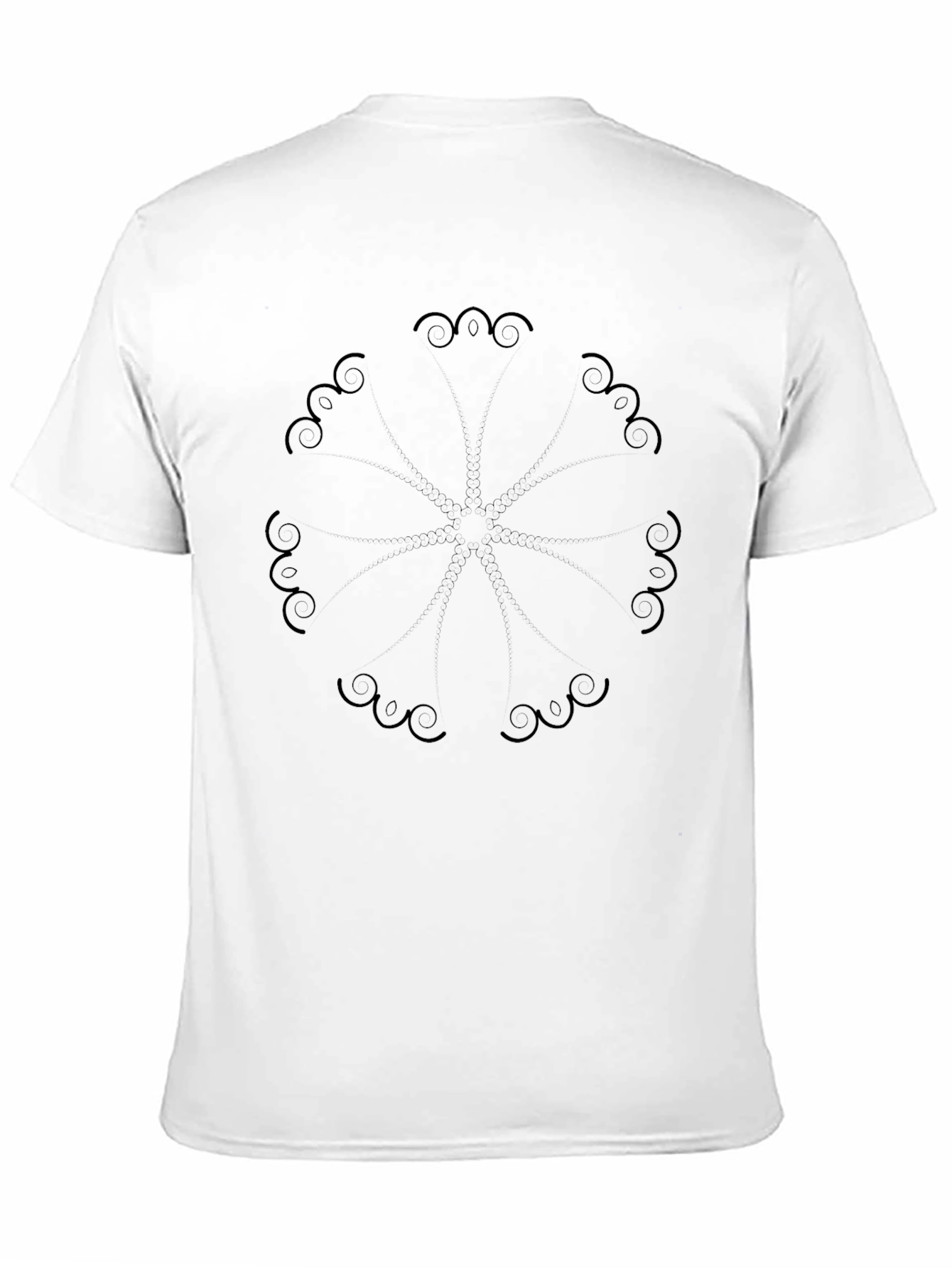 Stylish Black Graphic Tee - Abstract Circle Design