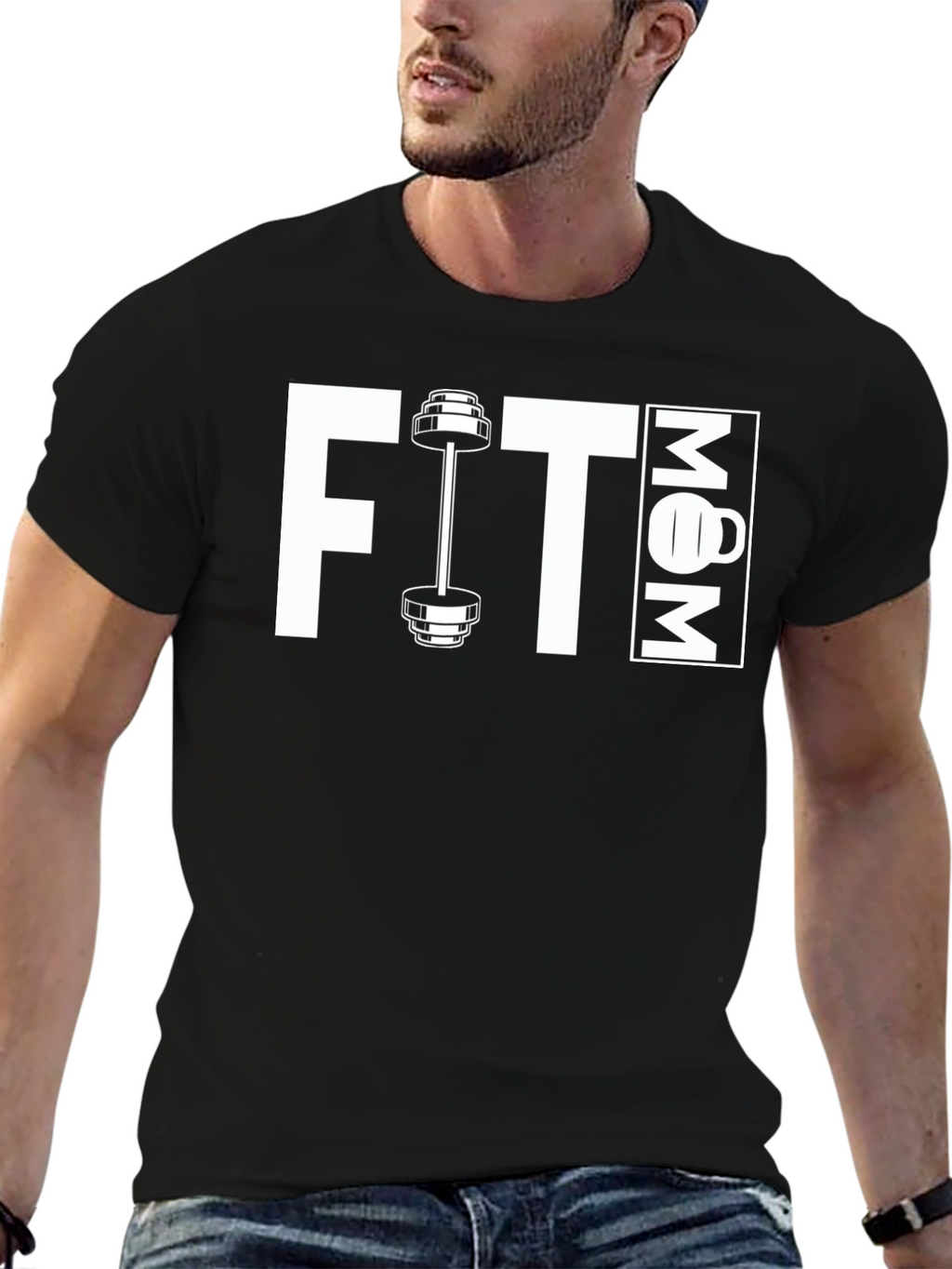 Fit Mom Black T-Shirt