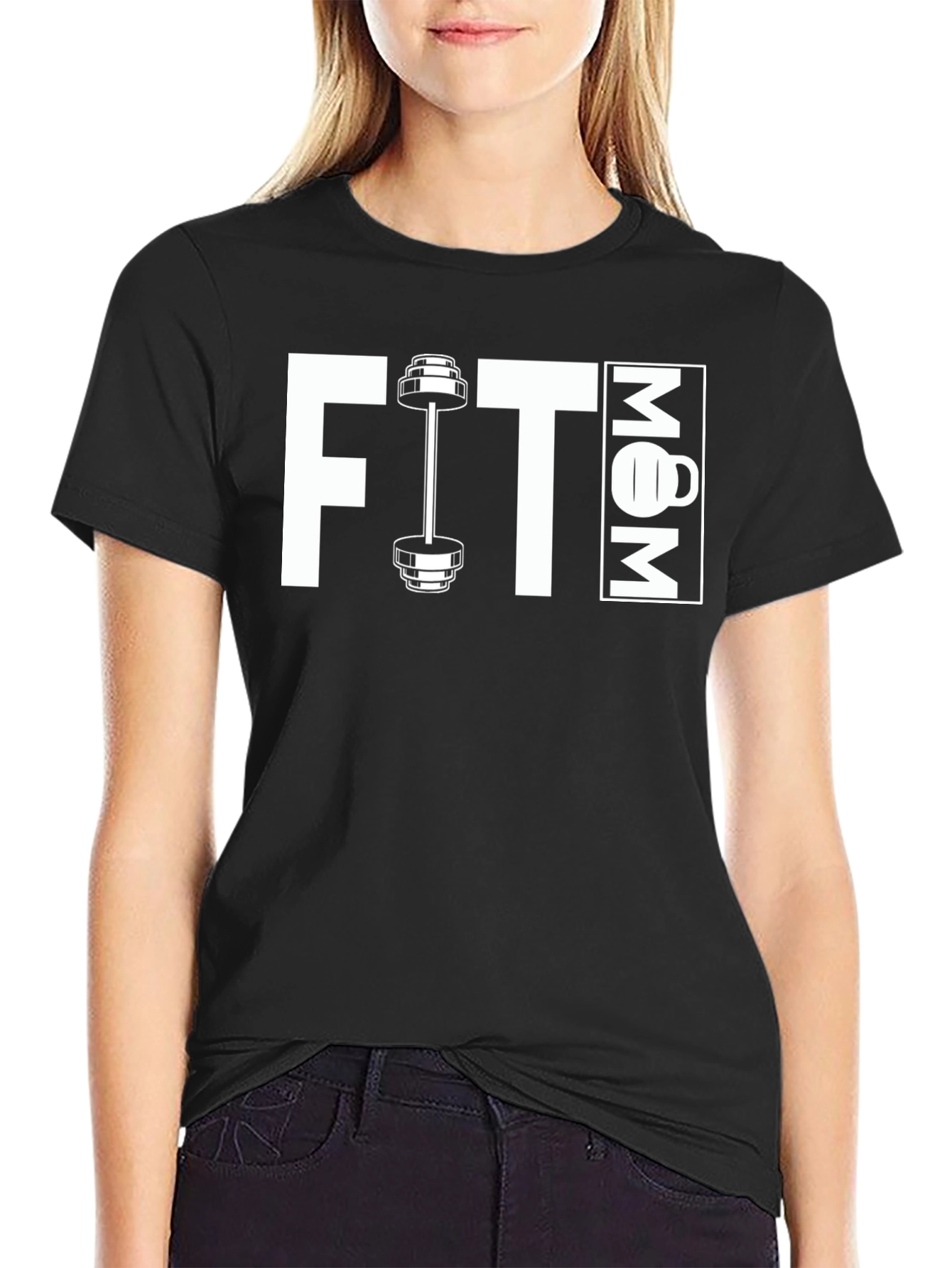 Fit Mom Black T-Shirt