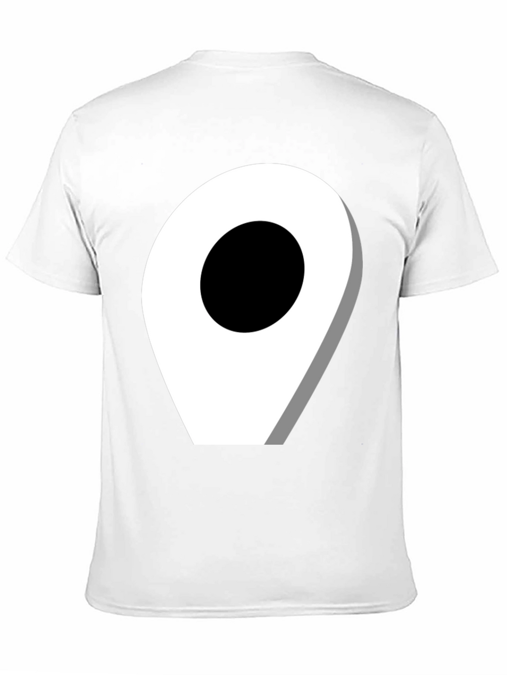Location Pin Graphic Tee - Modern Black T-Shirt