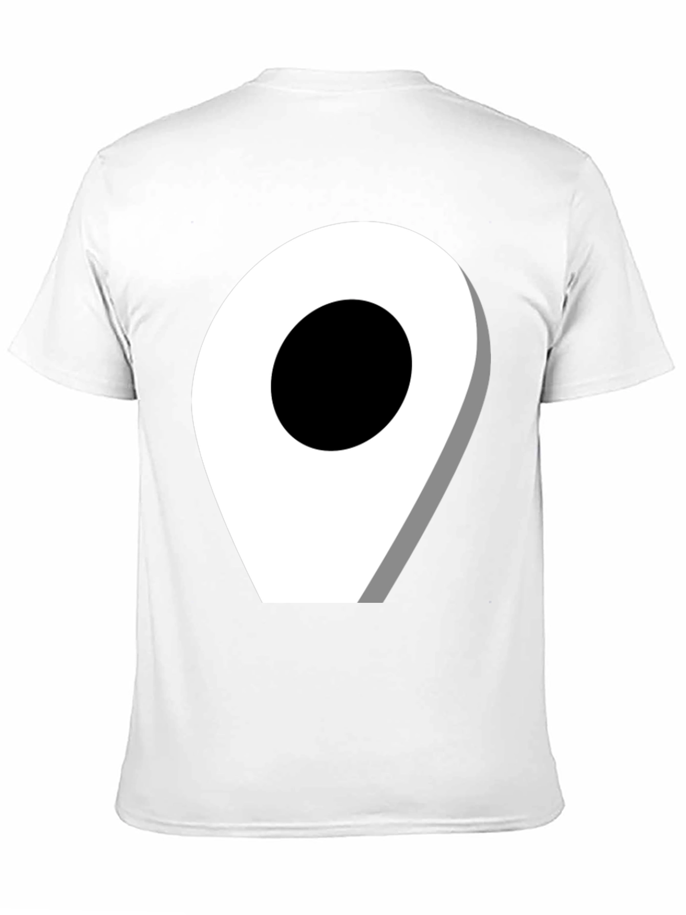 Location Pin Graphic Tee - Modern Black T-Shirt