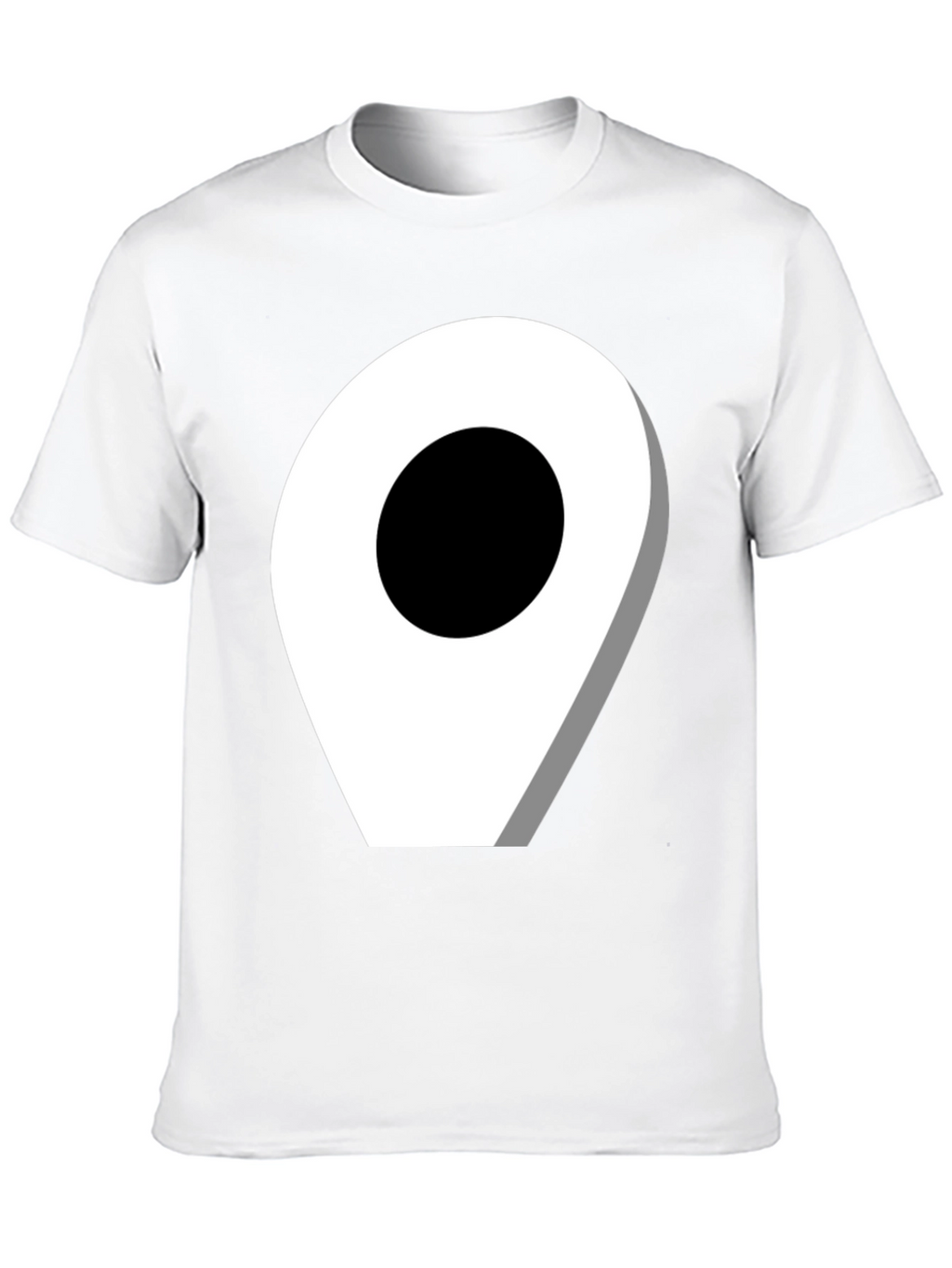 Location Pin Graphic Tee - Modern Black T-Shirt