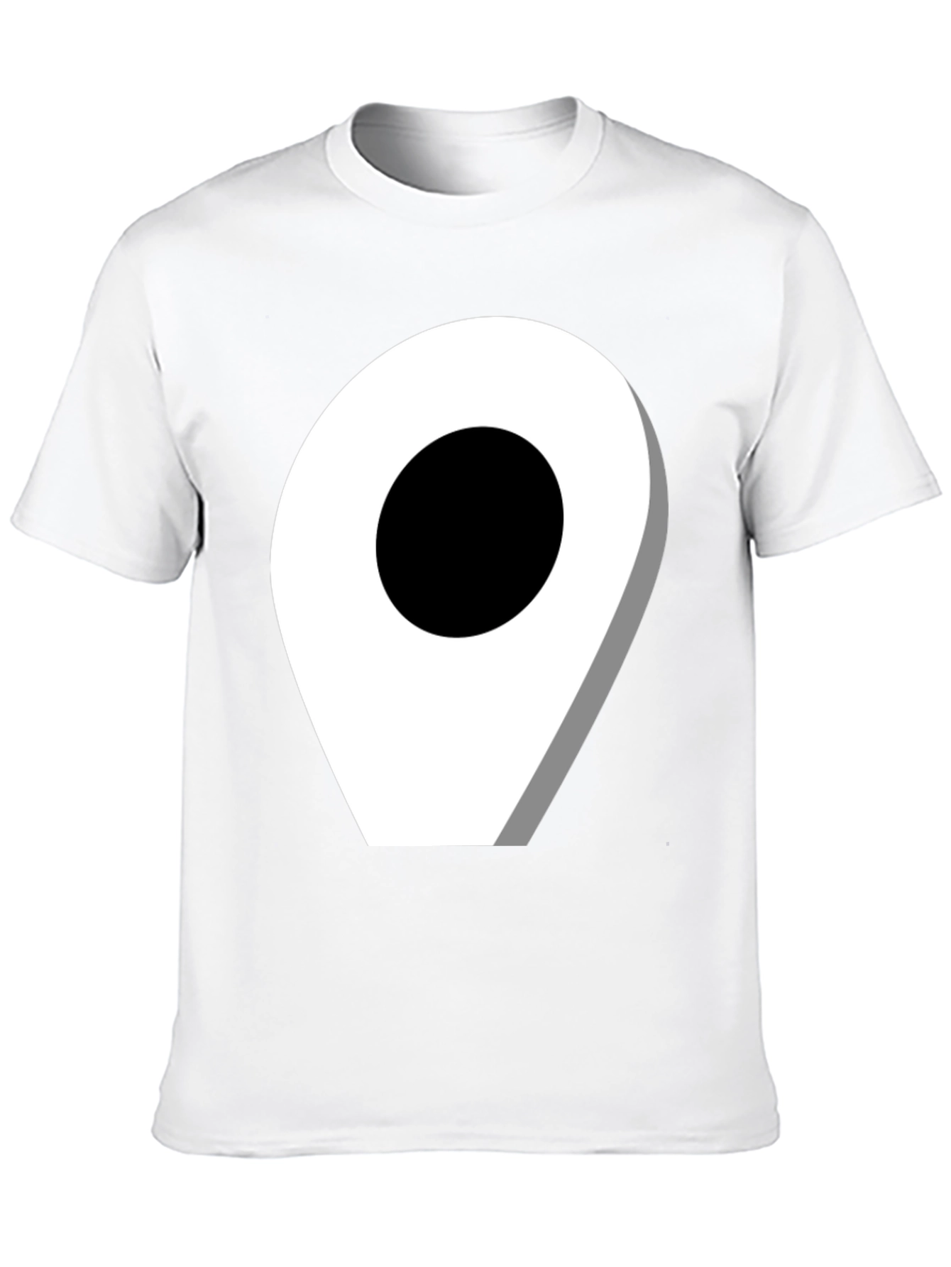 Location Pin Graphic Tee - Modern Black T-Shirt