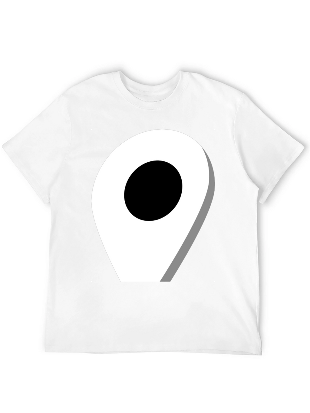 Location Pin Graphic Tee - Modern Black T-Shirt