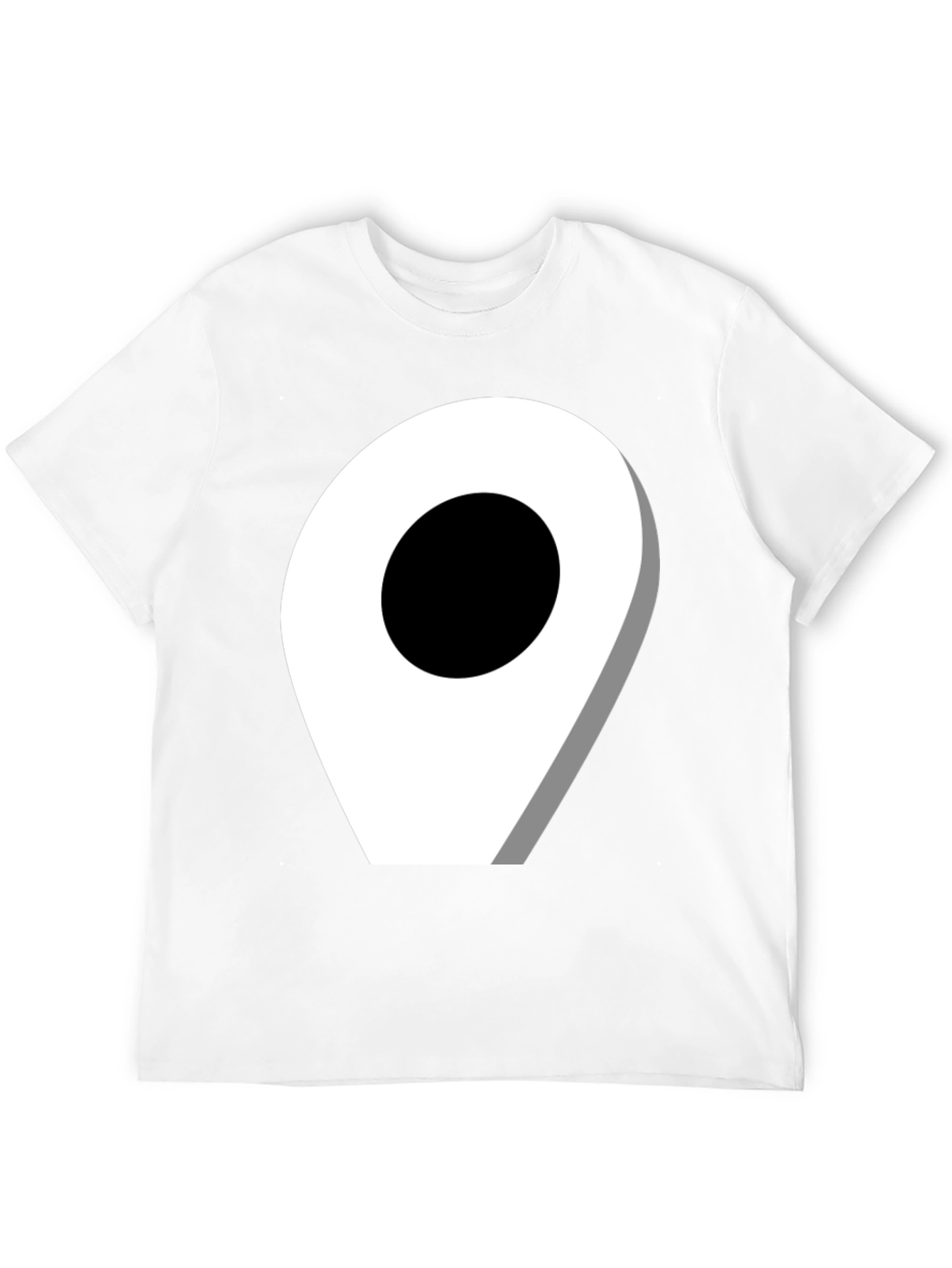 Location Pin Graphic Tee - Modern Black T-Shirt