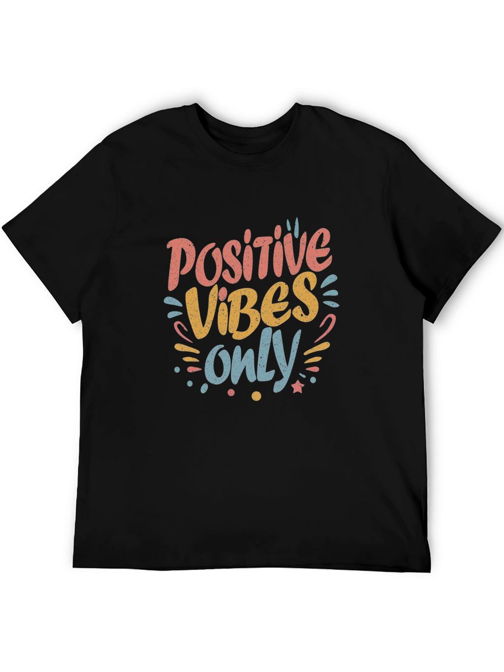 Positive Vibes Only Graphic Tee - Black