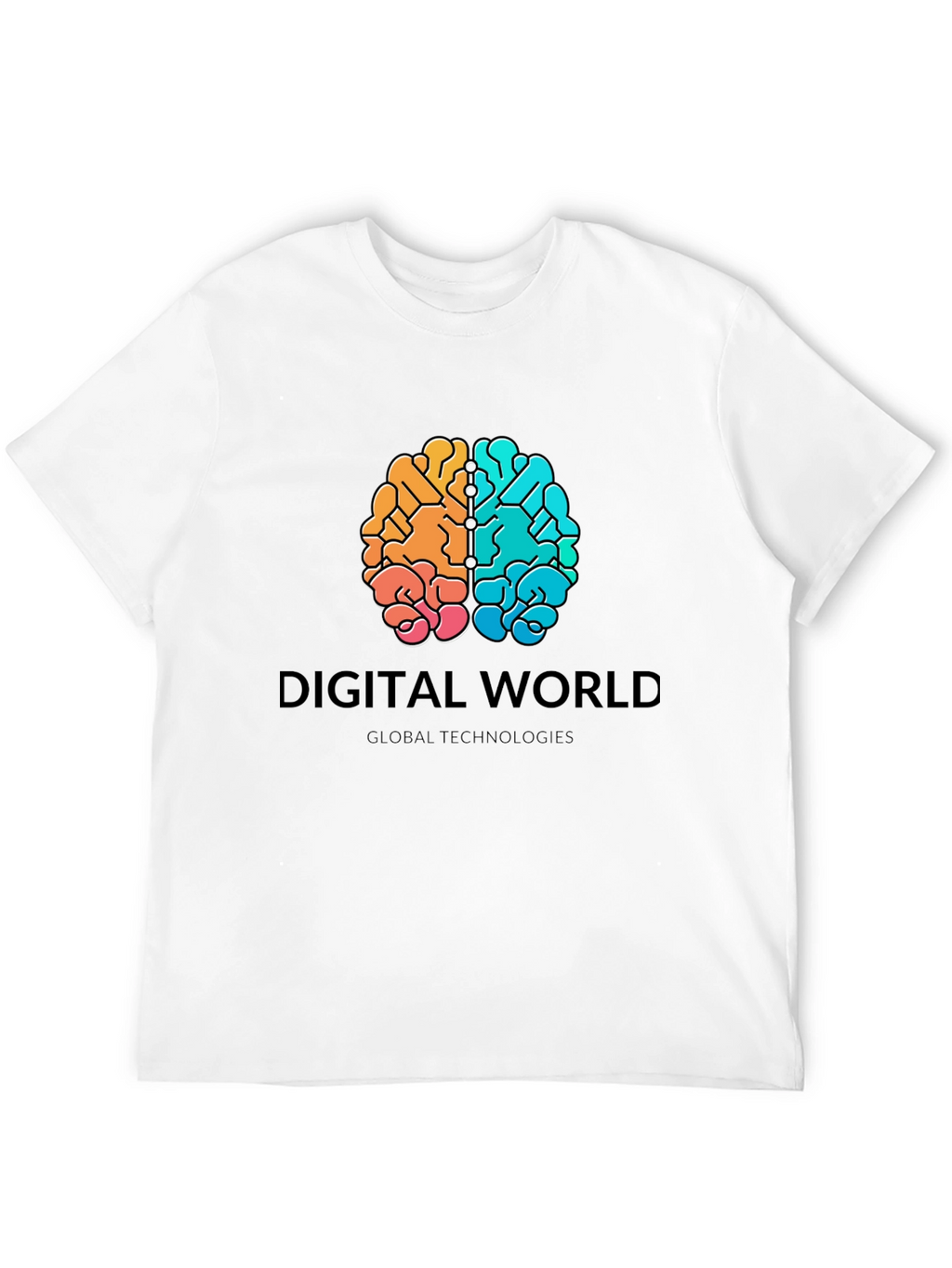 Digital World Brain Graphic T-Shirt