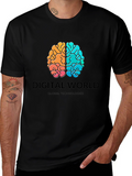 Digital World Brain Graphic T-Shirt