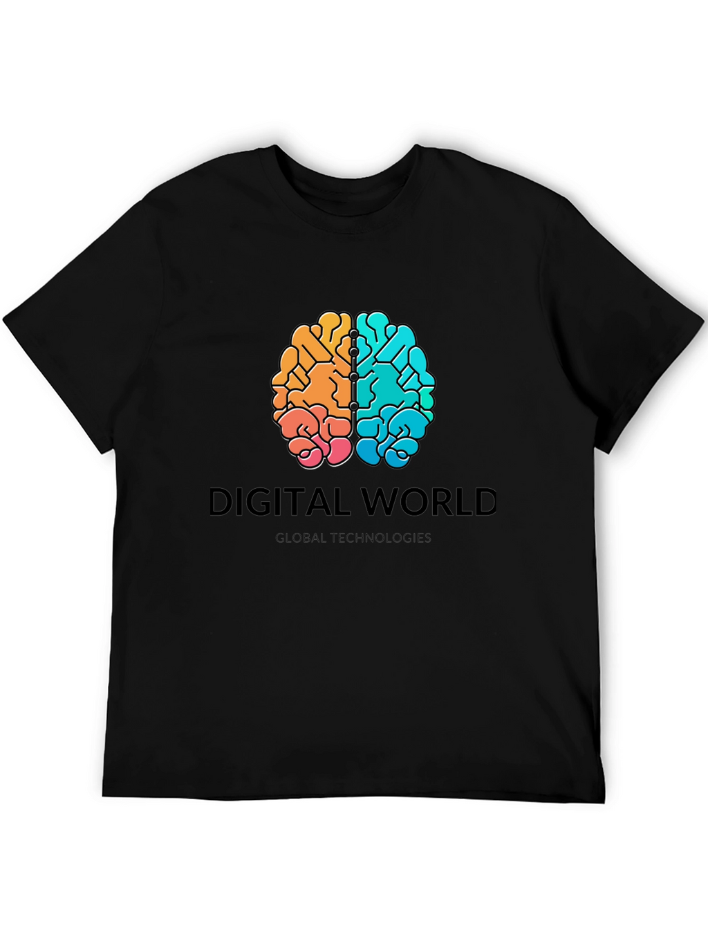 Digital World Brain Graphic T-Shirt