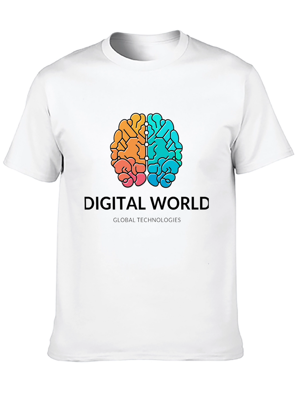 Digital World Brain Graphic T-Shirt