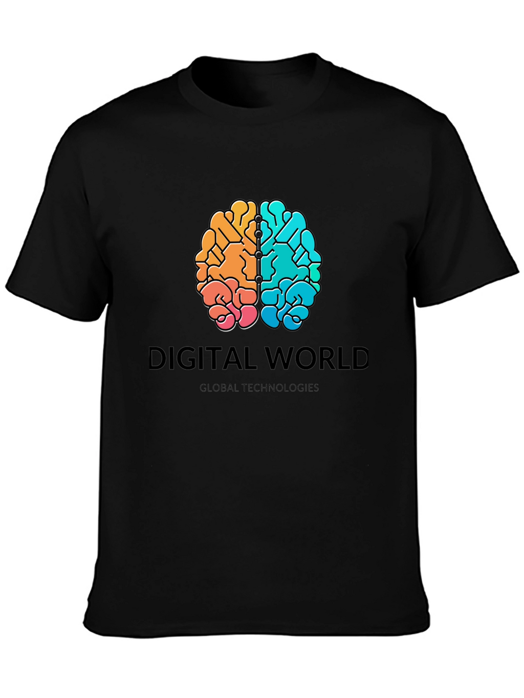 Digital World Brain Graphic T-Shirt