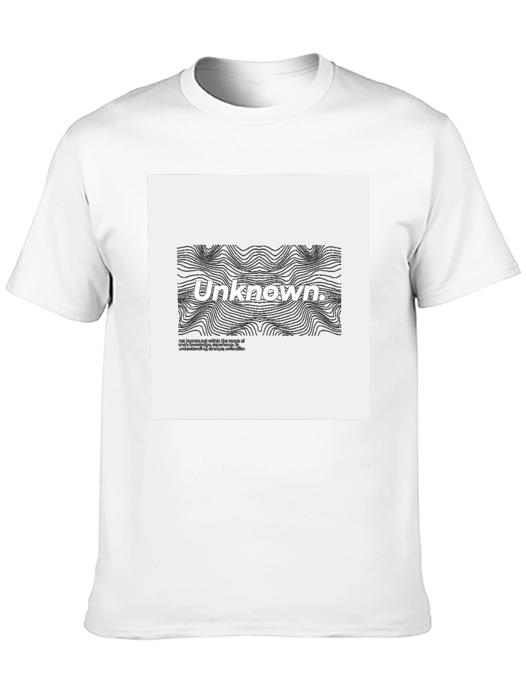 Unknown Graphic Tee - Black Cotton Blend Casual Wear