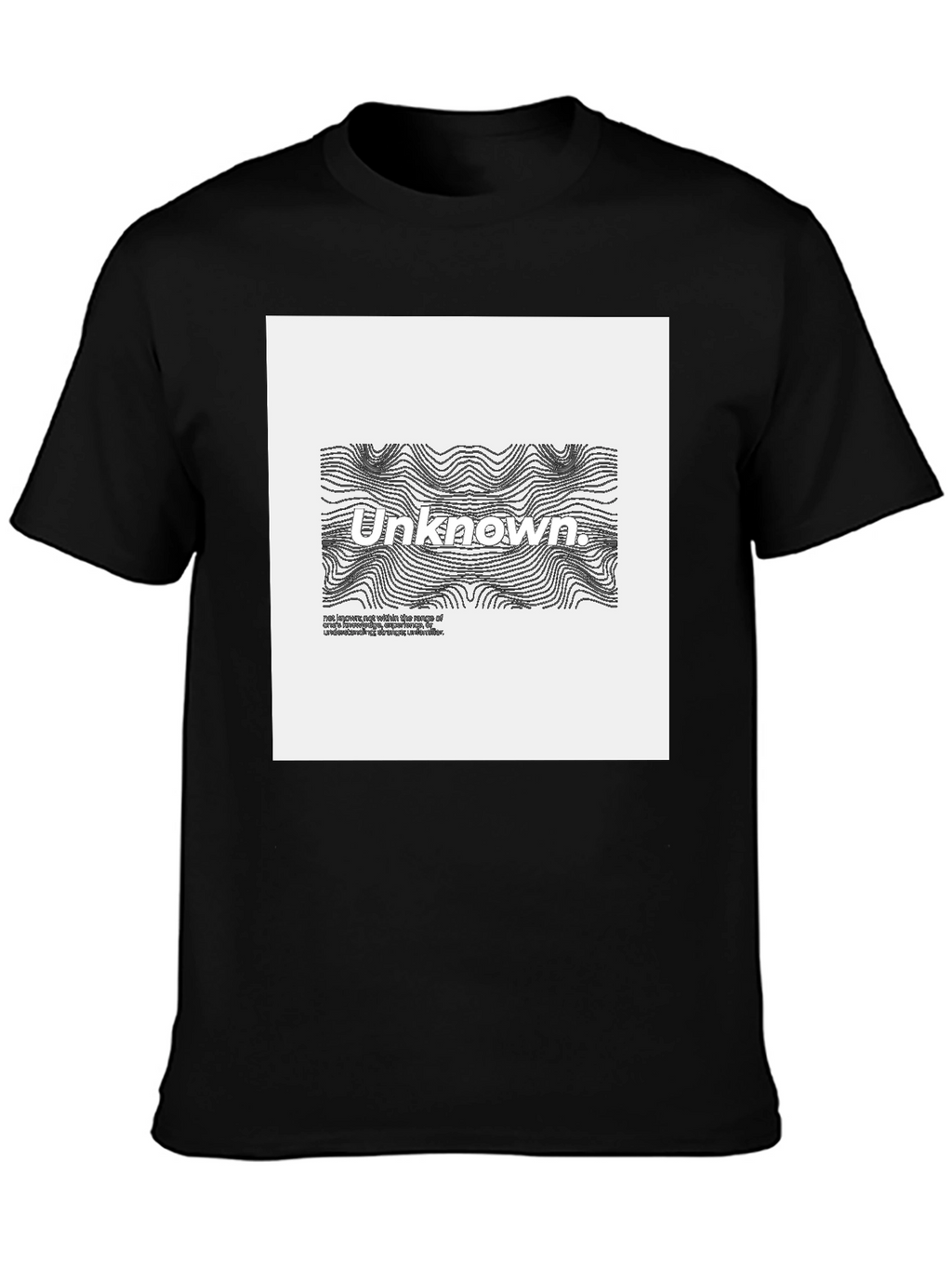 Unknown Graphic Tee - Black Cotton Blend Casual Wear