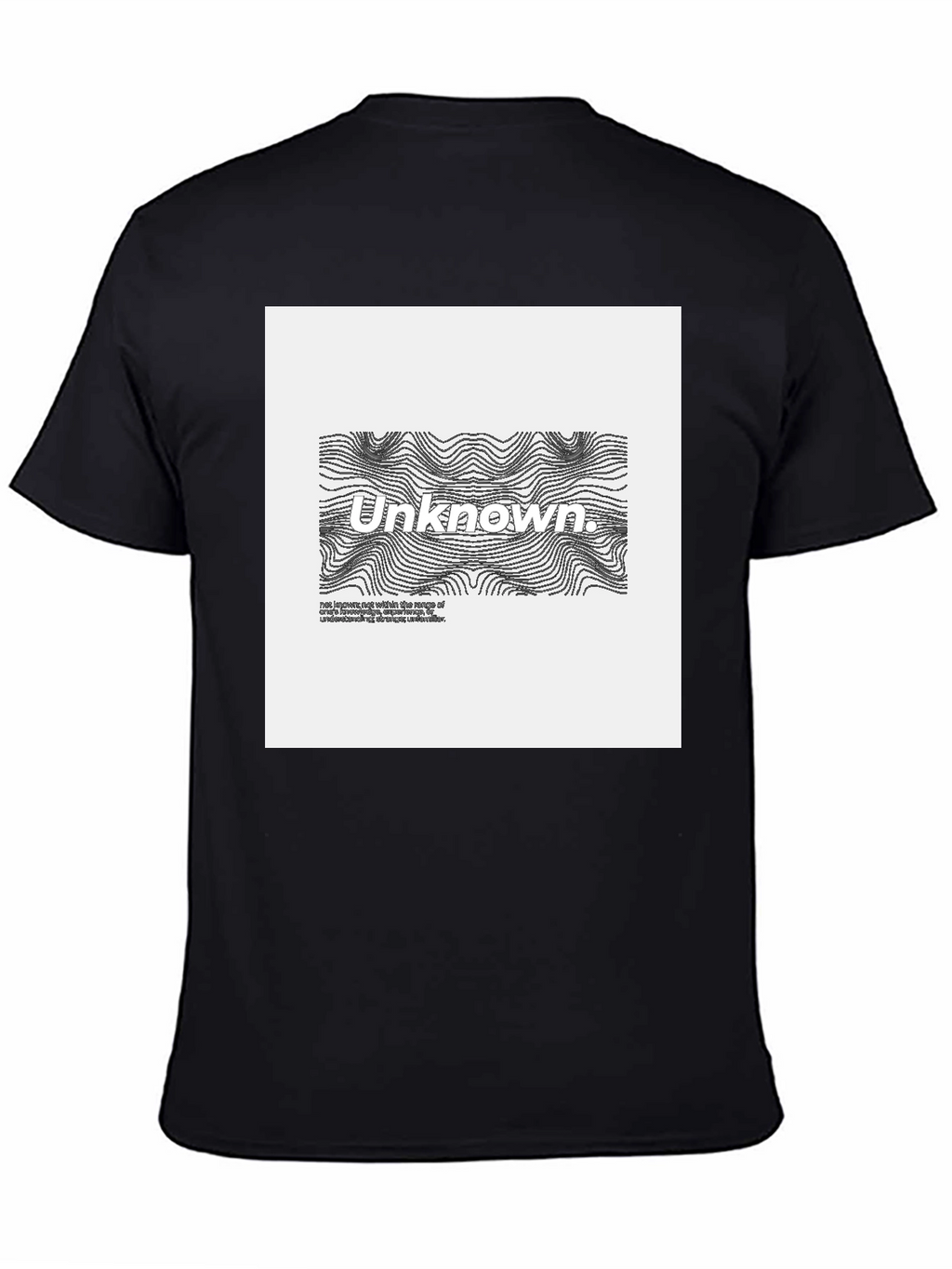 Unknown Graphic Tee - Black Cotton Blend Casual Wear