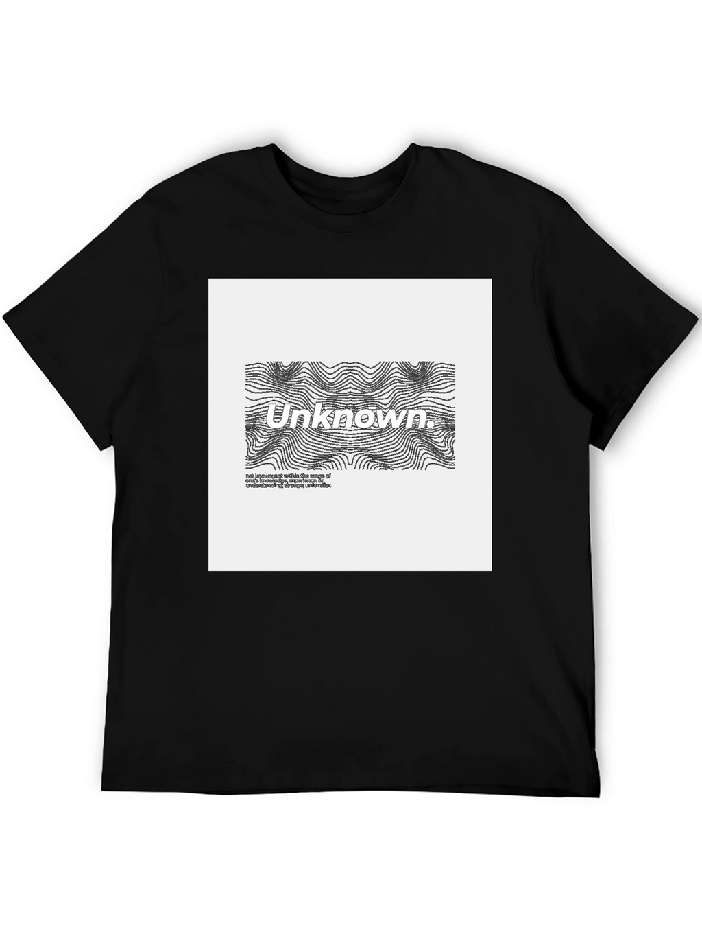 Unknown Graphic Tee - Black Cotton Blend Casual Wear