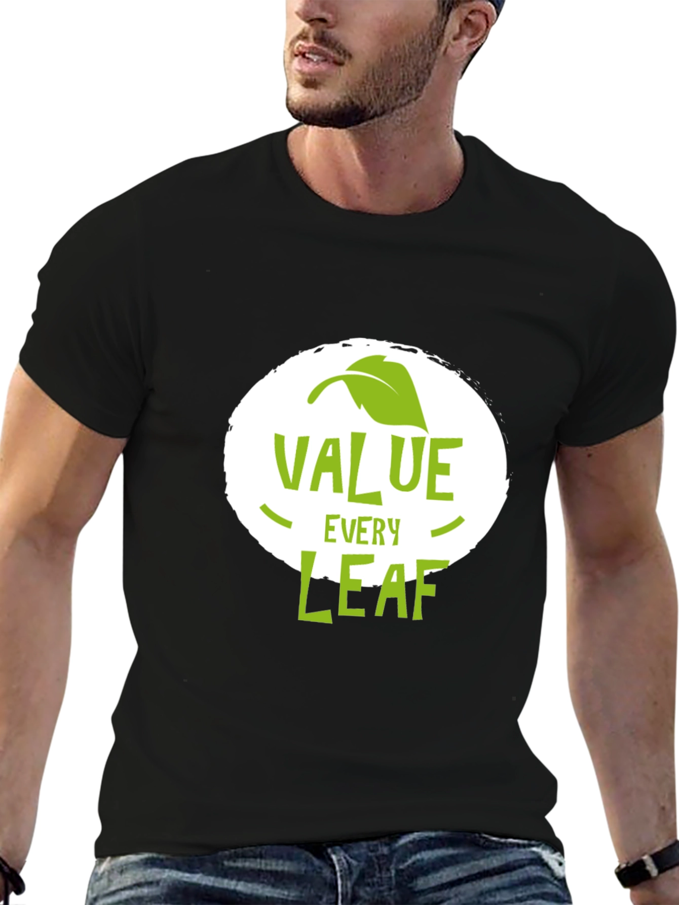 Value Every Leaf Black T-Shirt