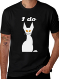 I Do Cat Graphic T-Shirt - Mens Black Tee