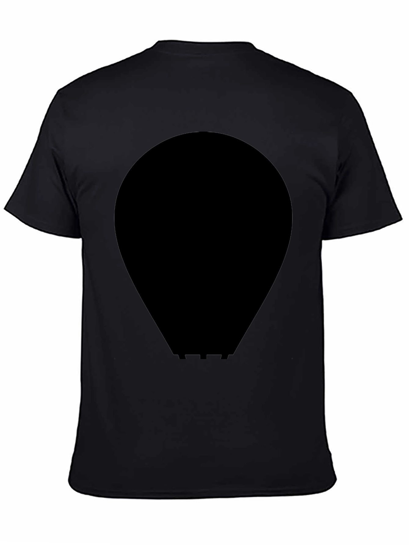 Mens Black Cotton Crewneck T-Shirt - Minimalist Style