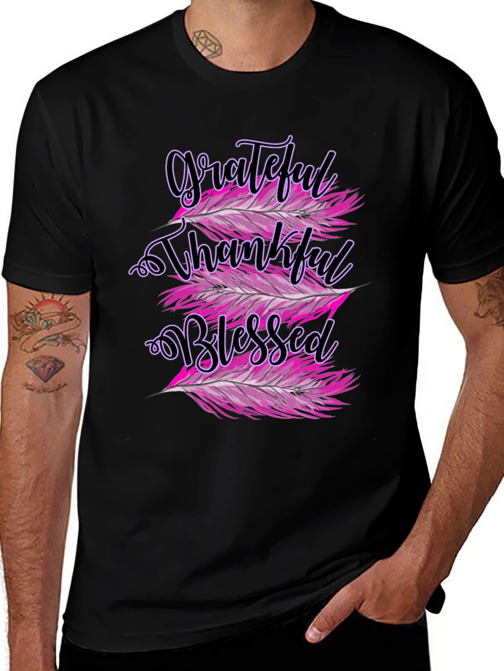 Grateful Thankful Blessed Graphic Tee