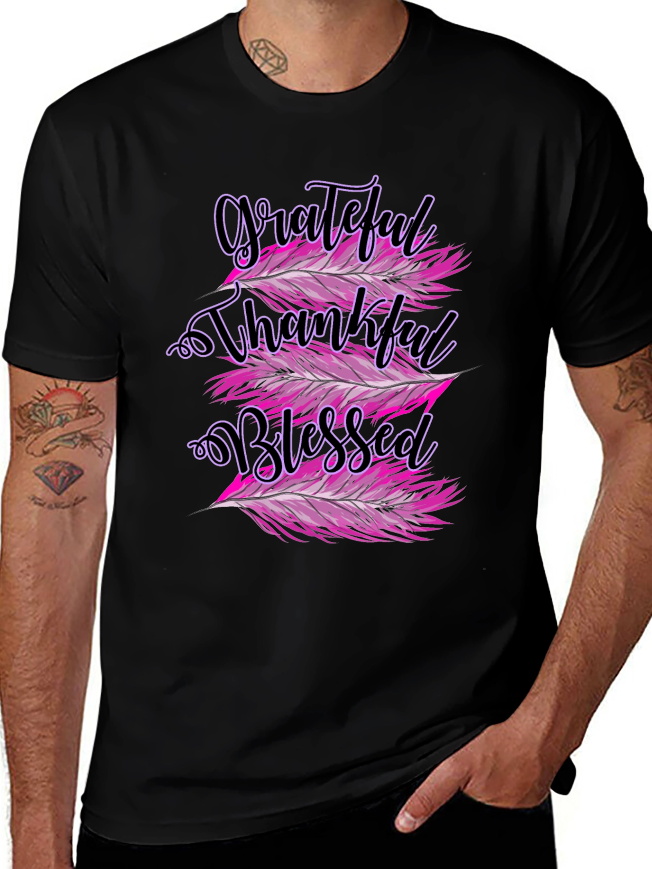 Grateful Thankful Blessed Graphic Tee