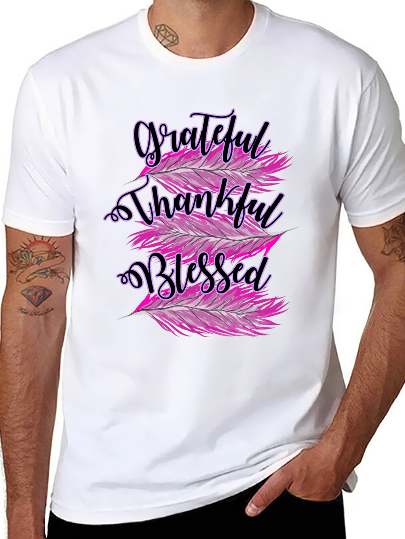 Grateful Thankful Blessed Graphic Tee
