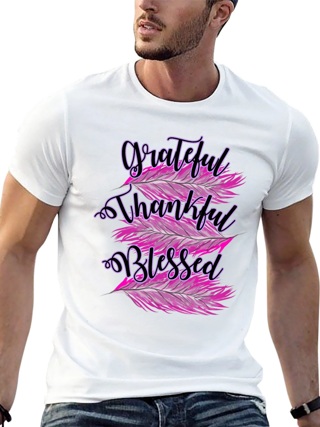 Grateful Thankful Blessed Graphic Tee