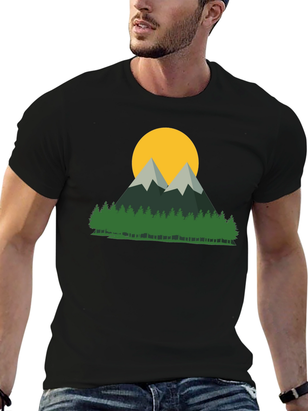Mountain & Sun Graphic Tee - Nature Lovers Shirt