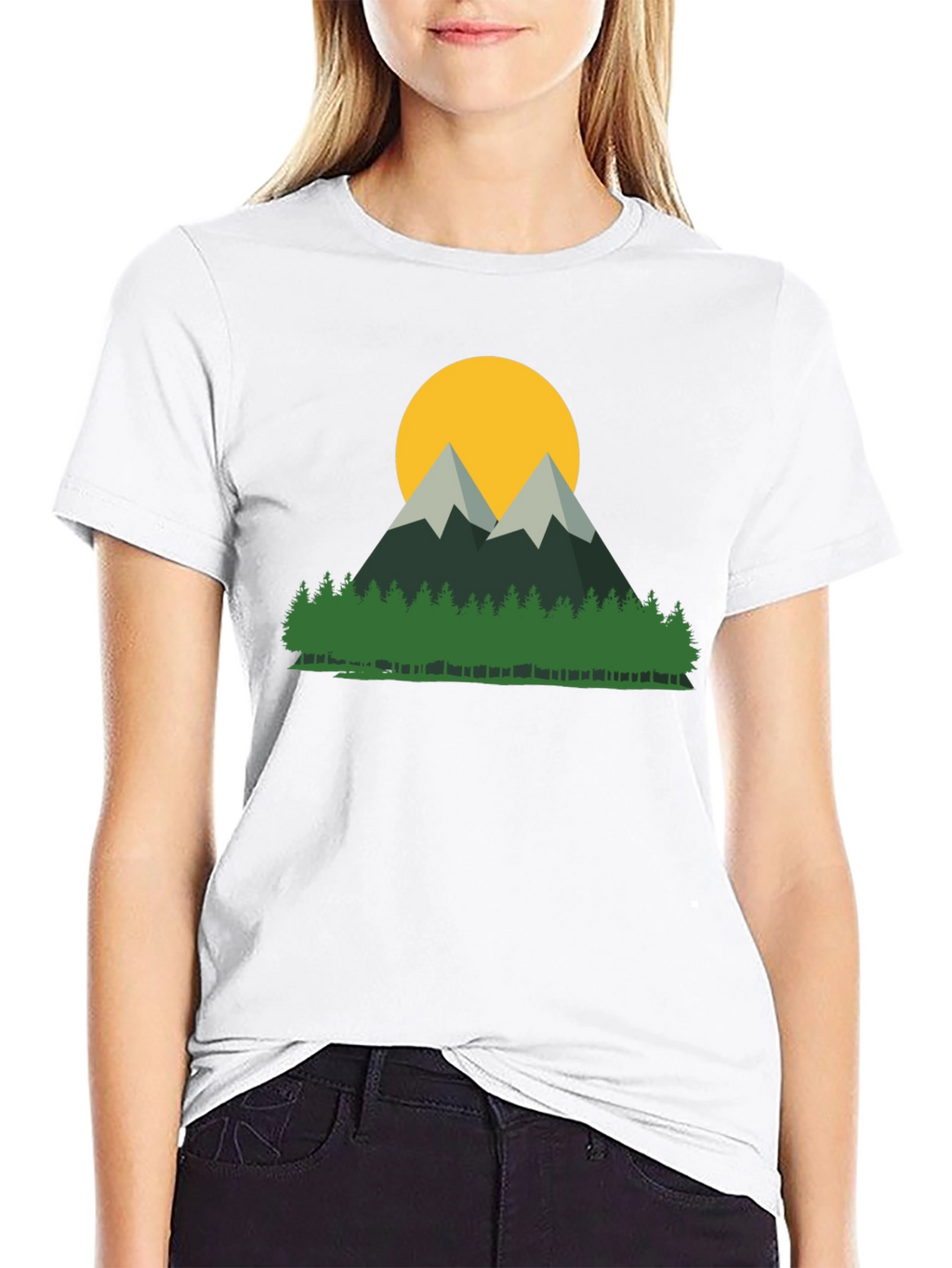Mountain & Sun Graphic Tee - Nature Lovers Shirt