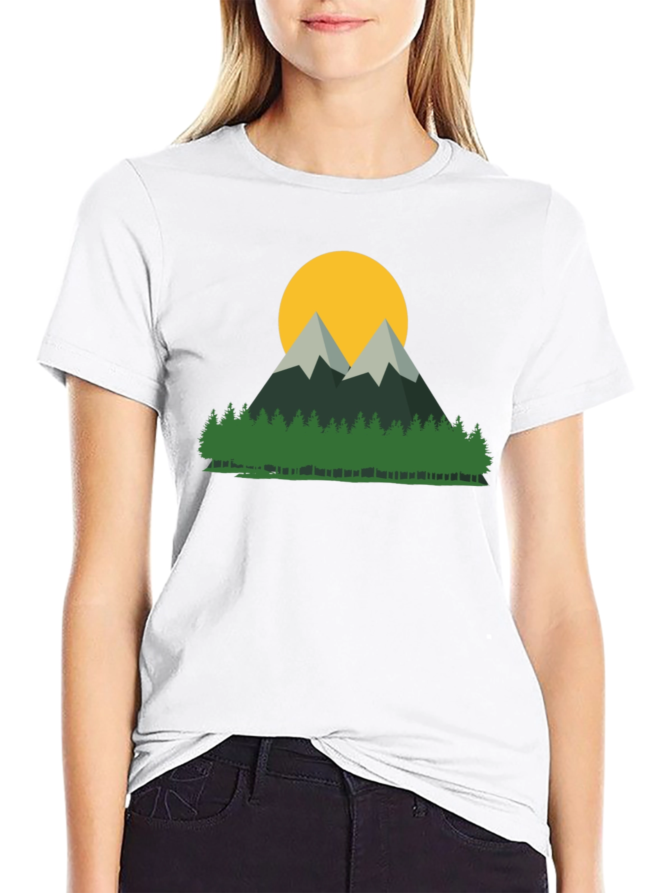 Mountain & Sun Graphic Tee - Nature Lovers Shirt
