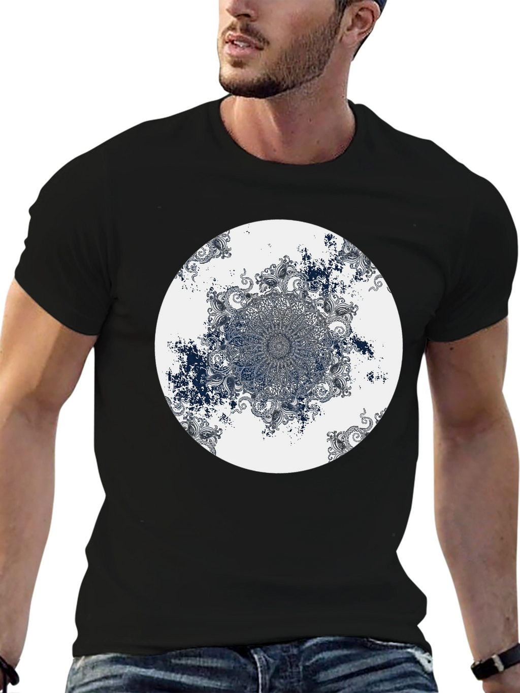 Mandala Circle Graphic Tee - Unique Stylish Design