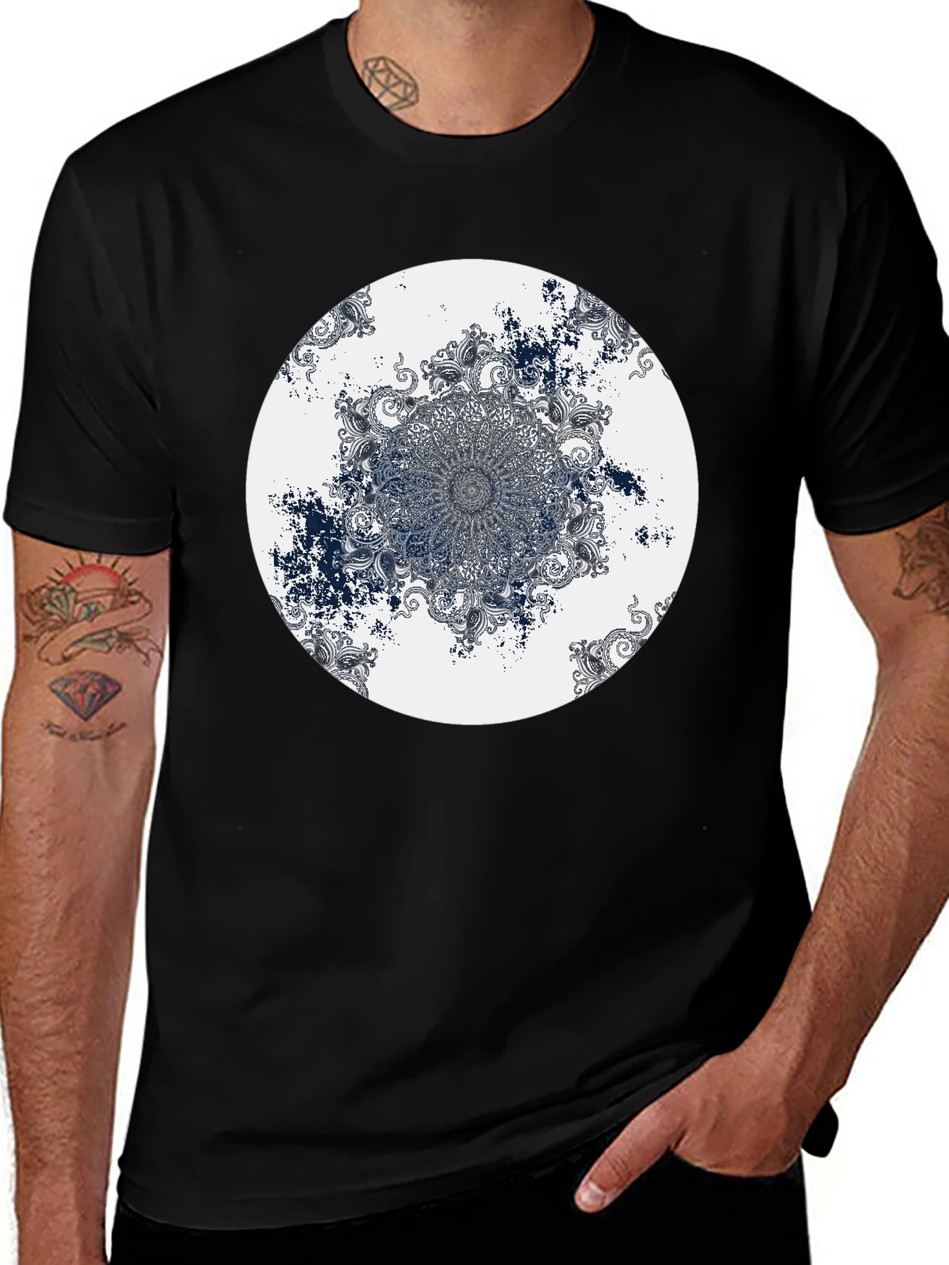 Mandala Circle Graphic Tee - Unique Stylish Design