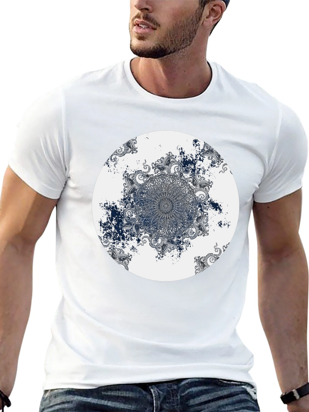 Mandala Circle Graphic Tee - Unique Stylish Design