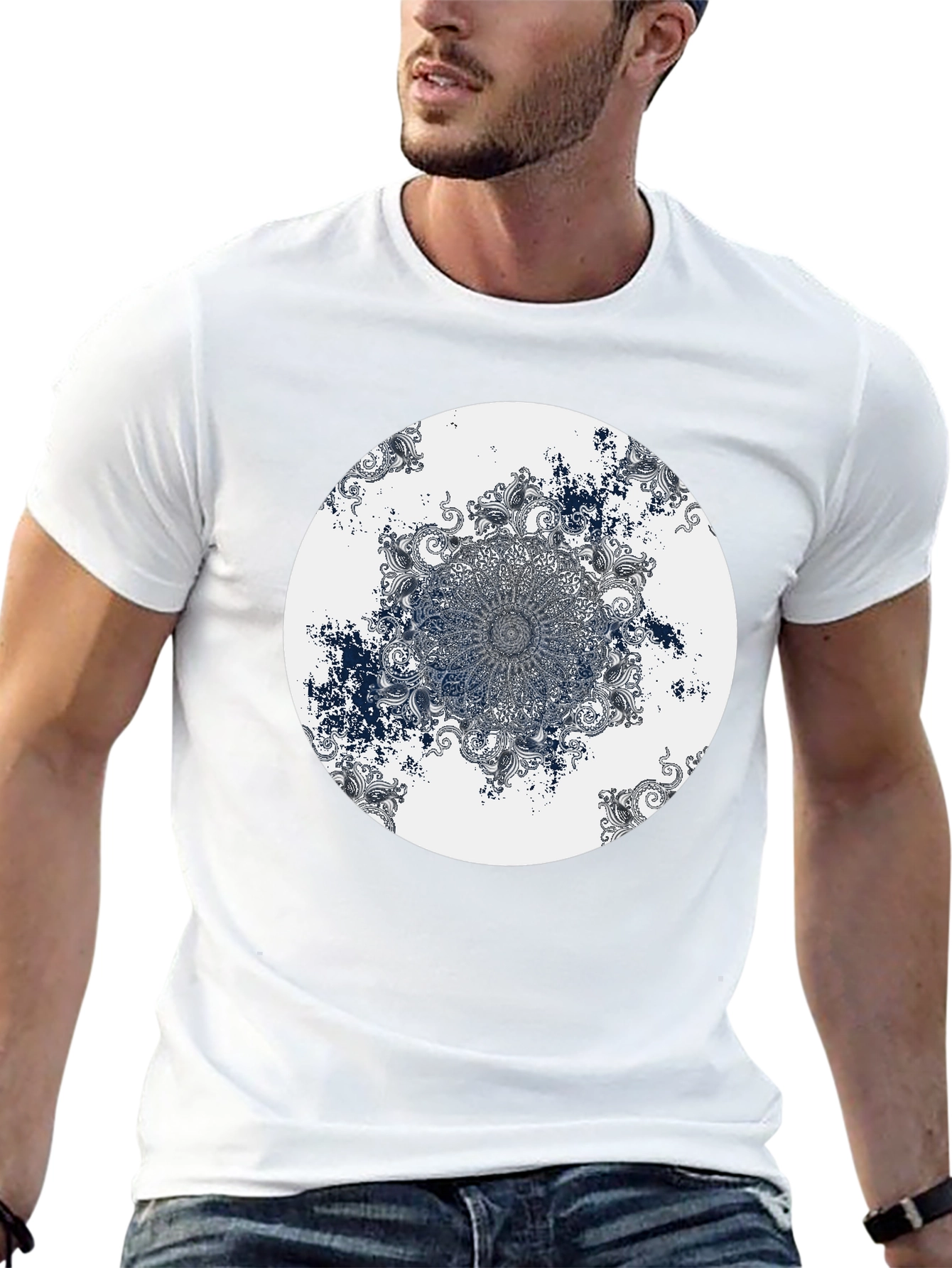 Mandala Circle Graphic Tee - Unique Stylish Design