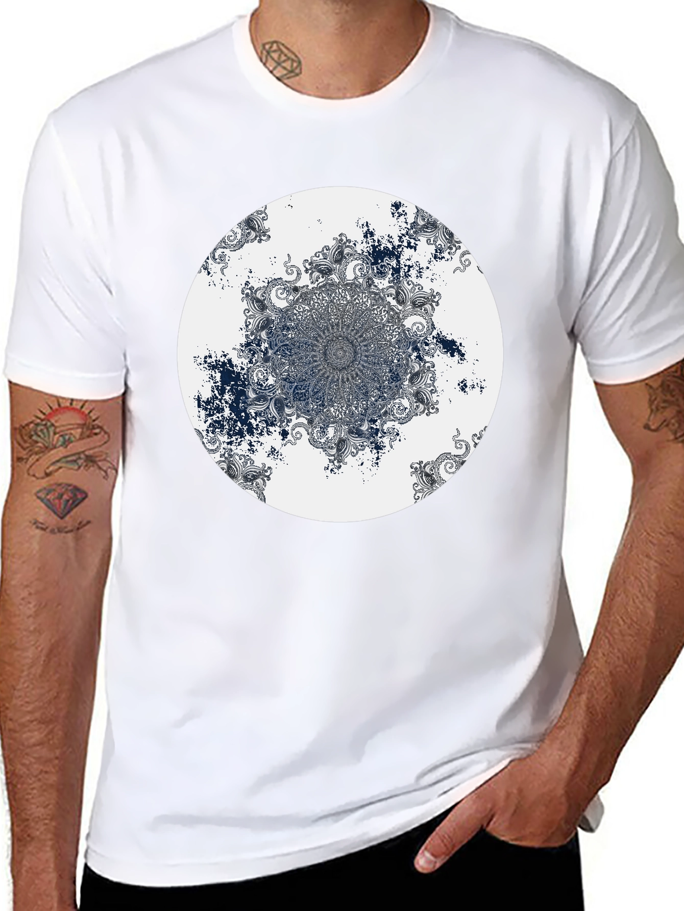 Mandala Circle Graphic Tee - Unique Stylish Design