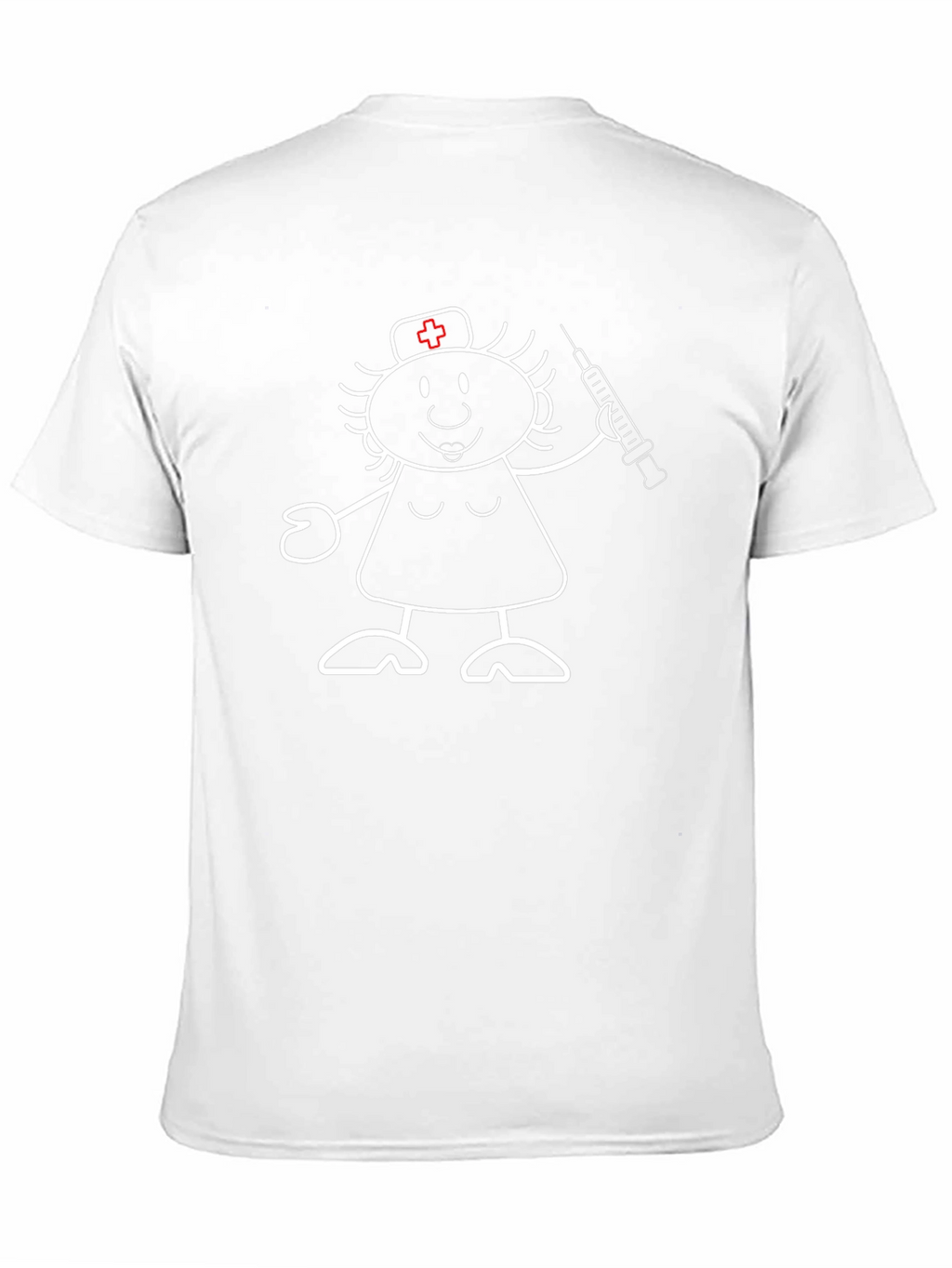 Funny Nurse Stick Figure Black T-Shirt