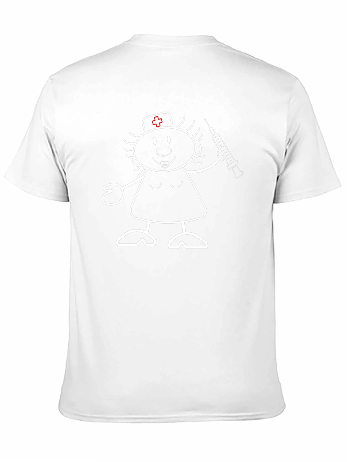 Funny Nurse Stick Figure Black T-Shirt