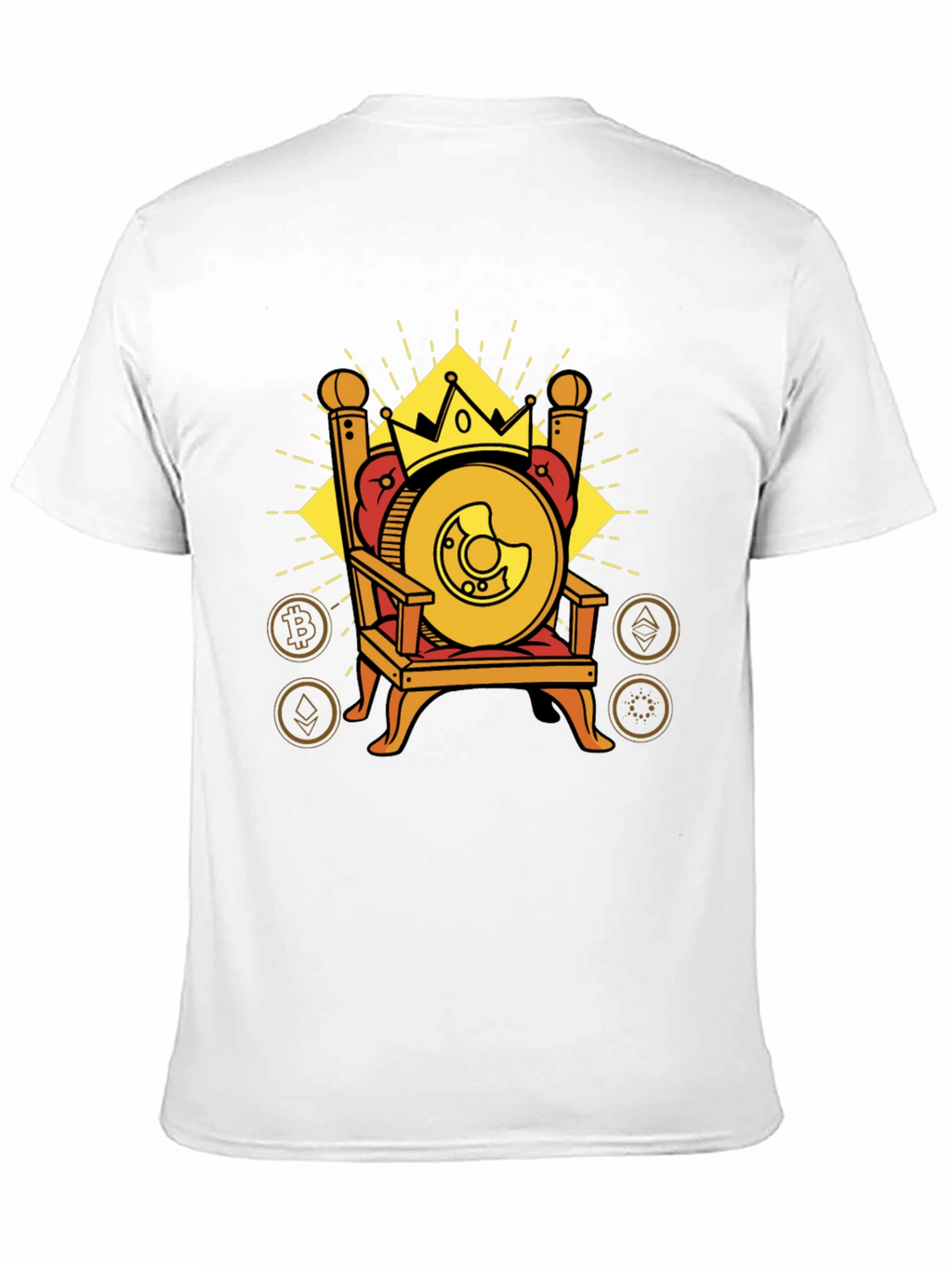 Crypto King T-Shirt: Bitcoin Throne Design
