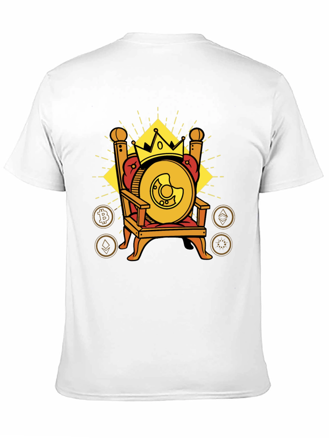 Crypto King T-Shirt: Bitcoin Throne Design