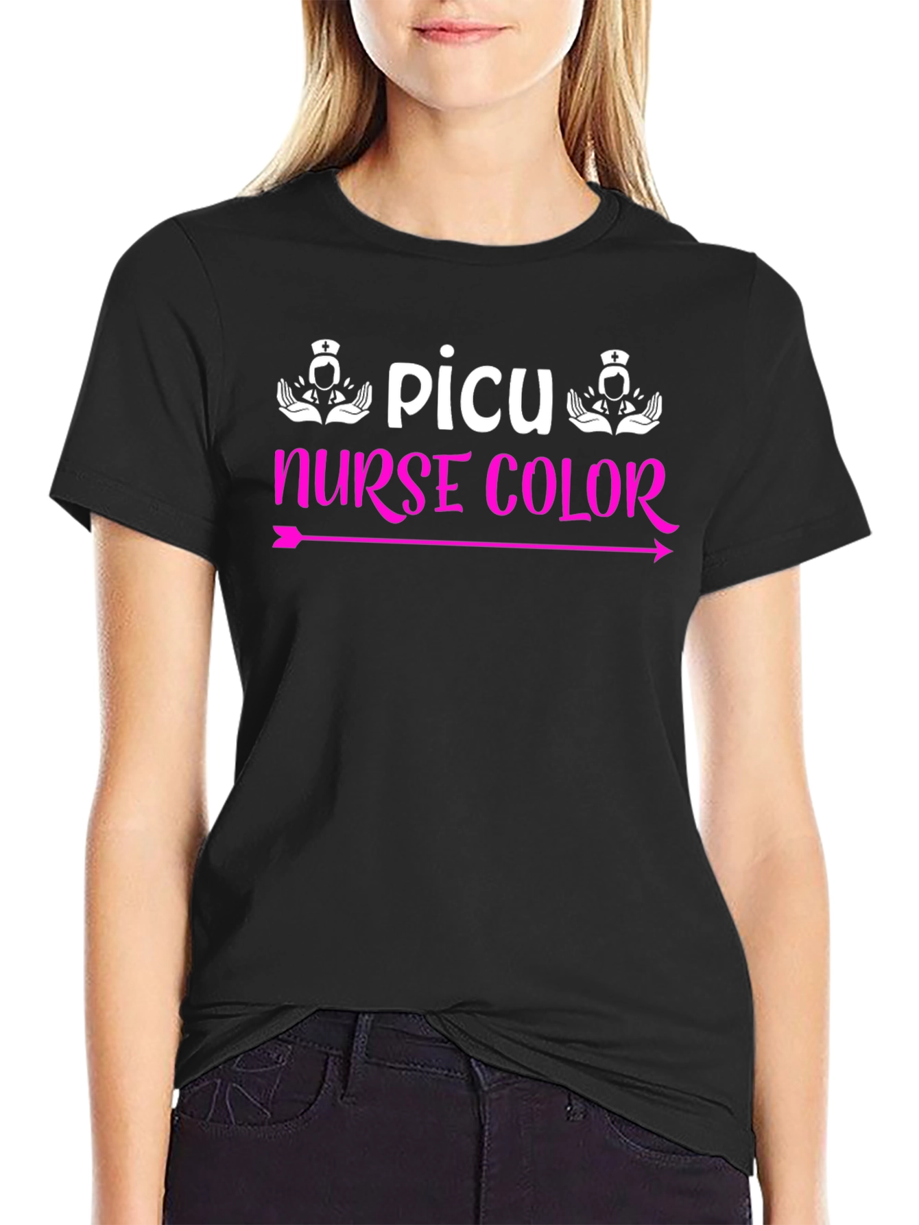 PICU Nurse Color Graphic T-Shirt