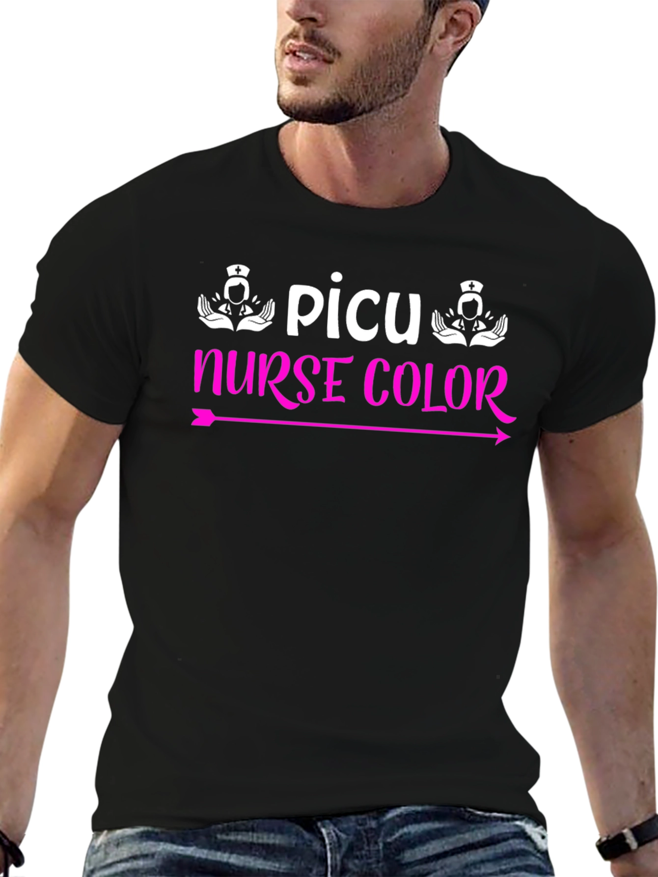 PICU Nurse Color Graphic T-Shirt