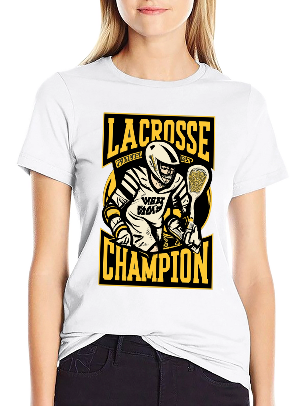 Lacrosse Champion Black Graphic T-Shirt