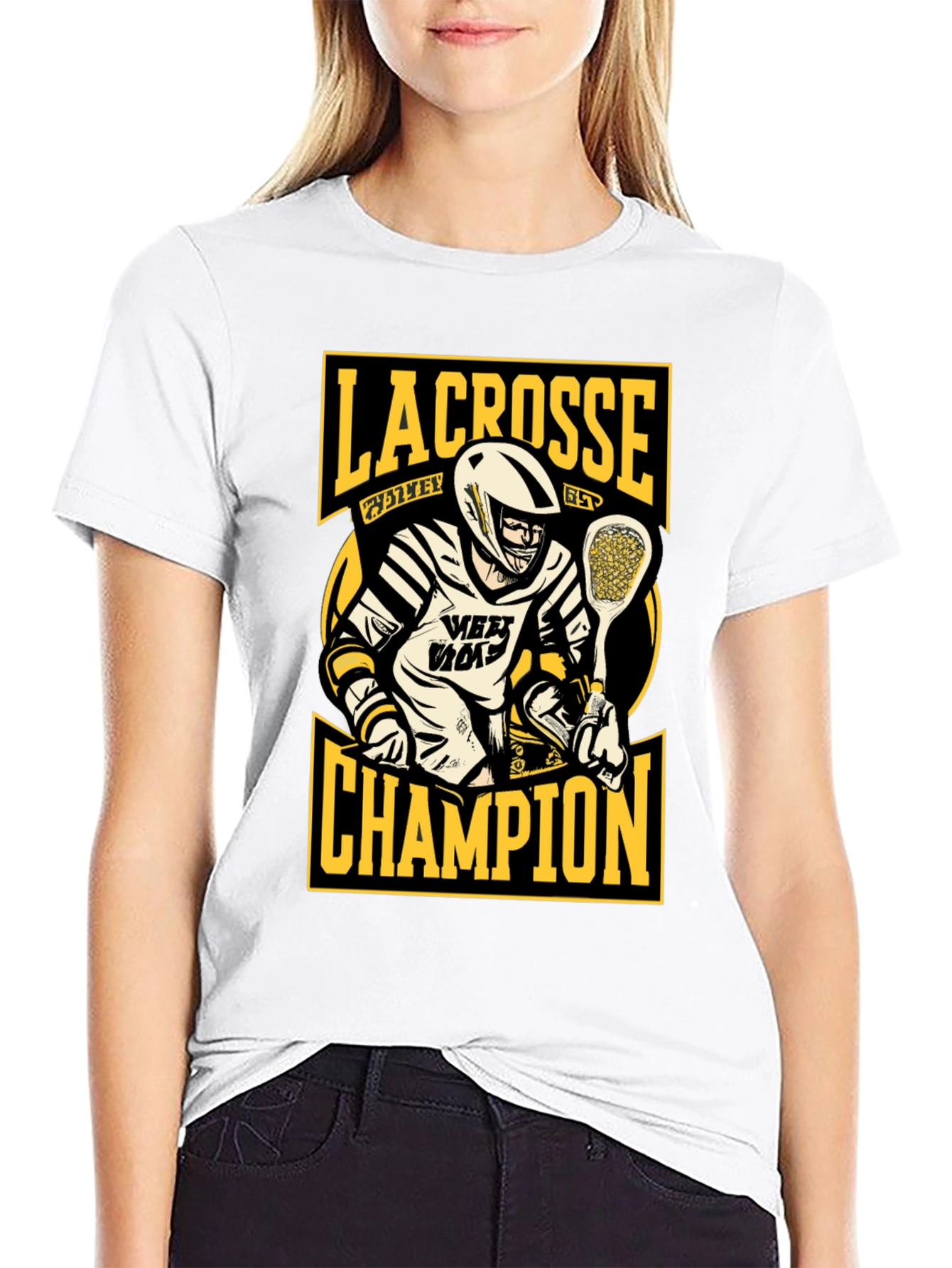 Lacrosse Champion Black Graphic T-Shirt
