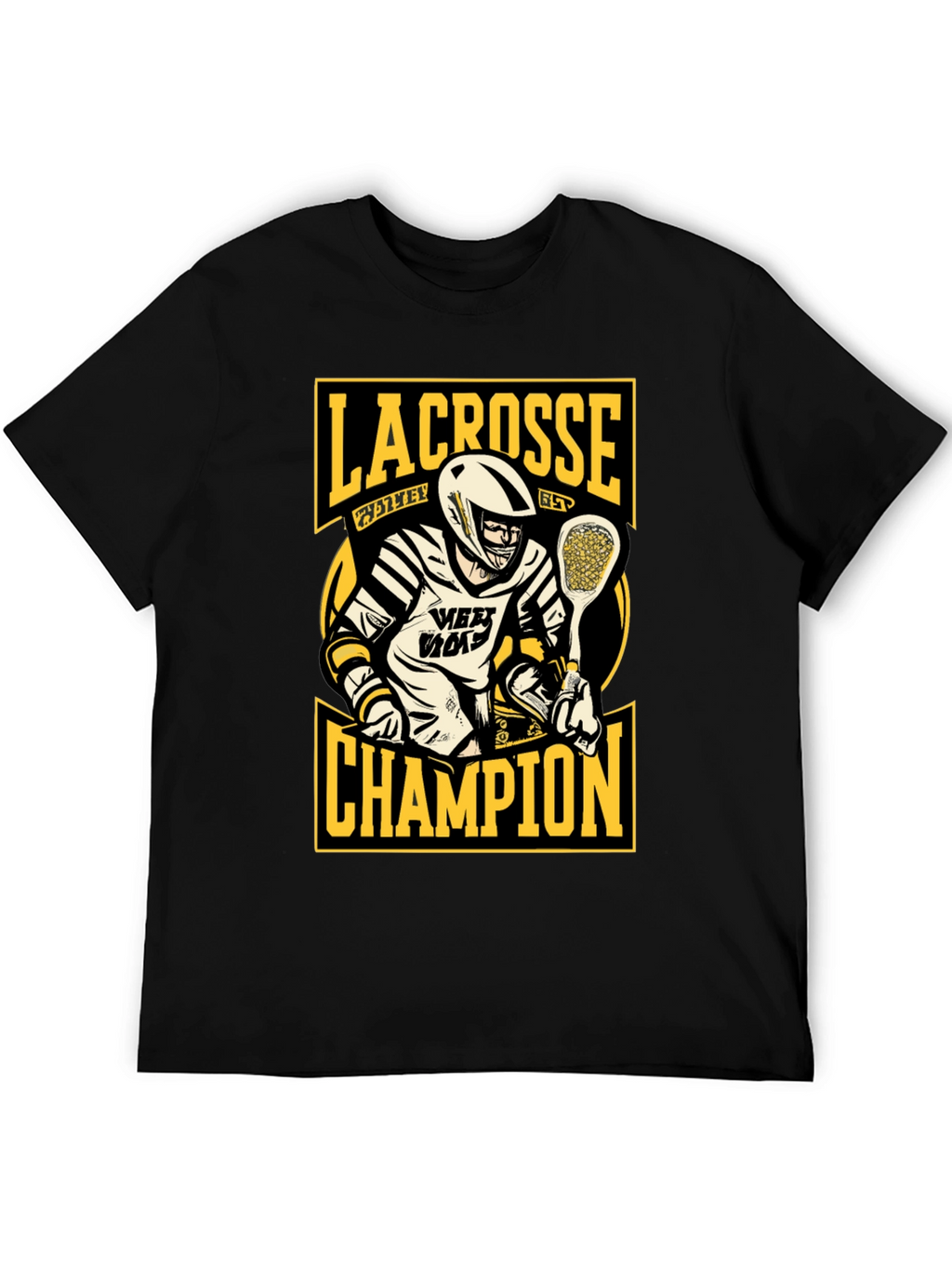 Lacrosse Champion Black Graphic T-Shirt