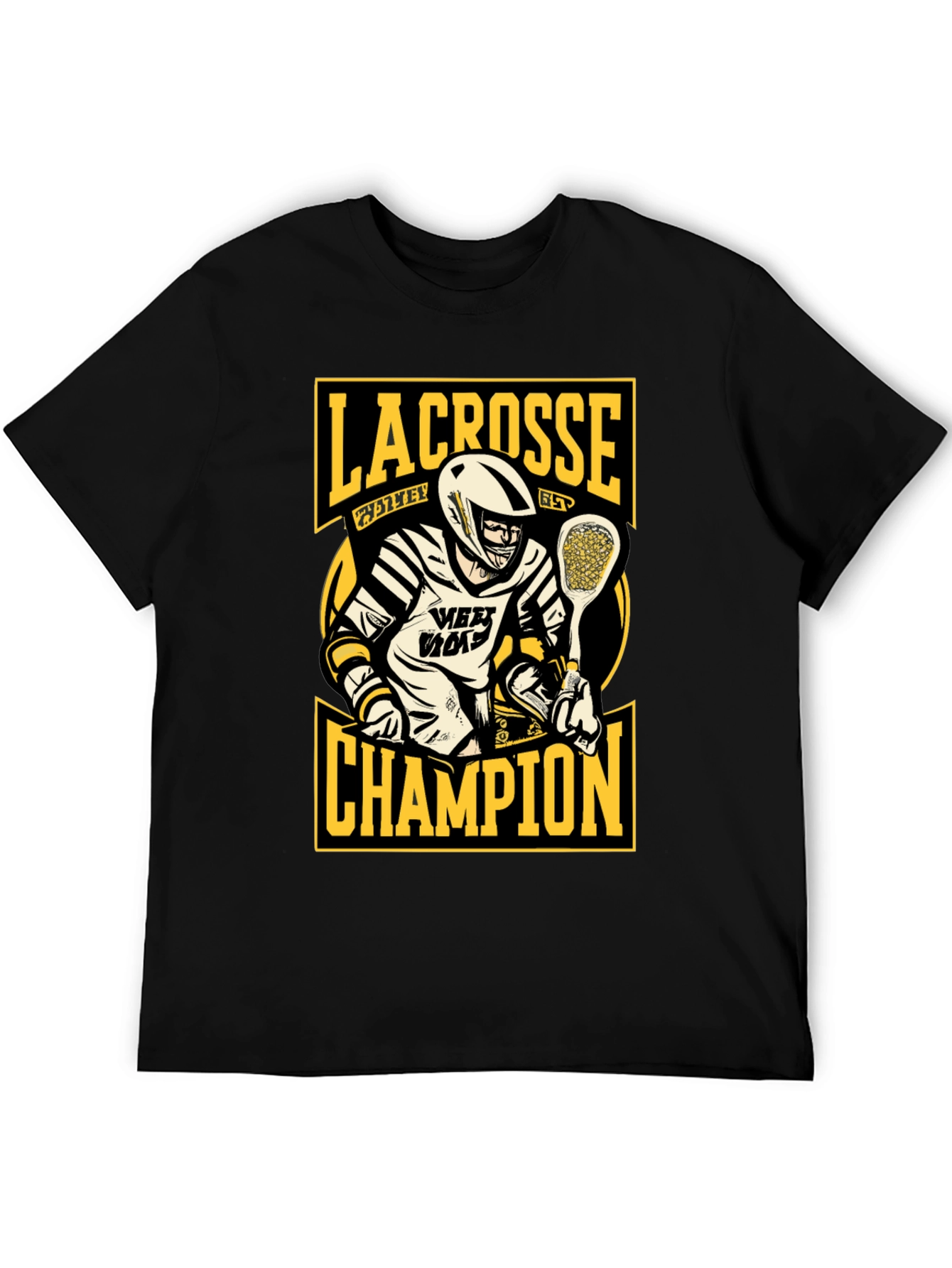 Lacrosse Champion Black Graphic T-Shirt