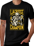 Lacrosse Champion Black Graphic T-Shirt