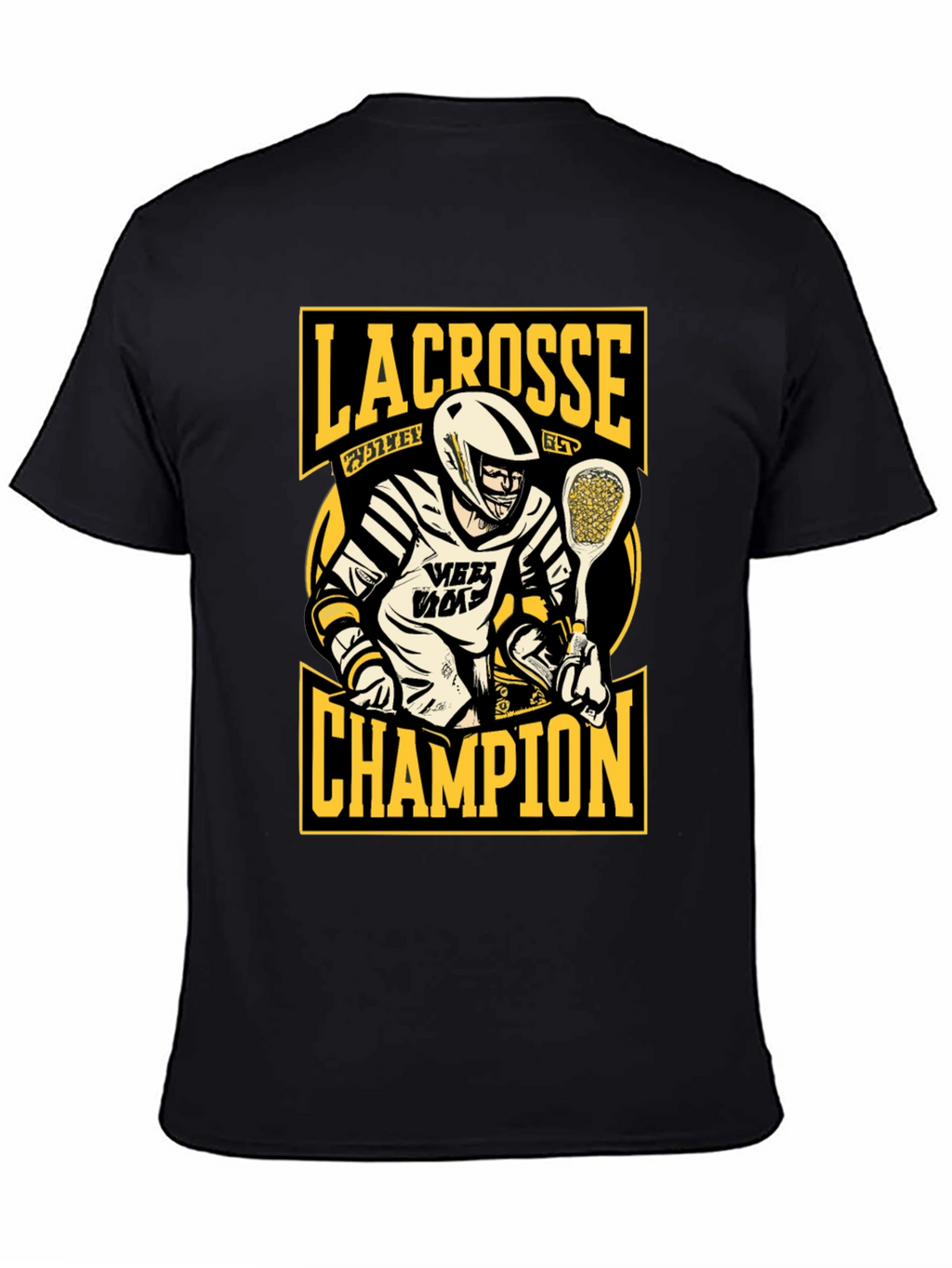 Lacrosse Champion Black Graphic T-Shirt