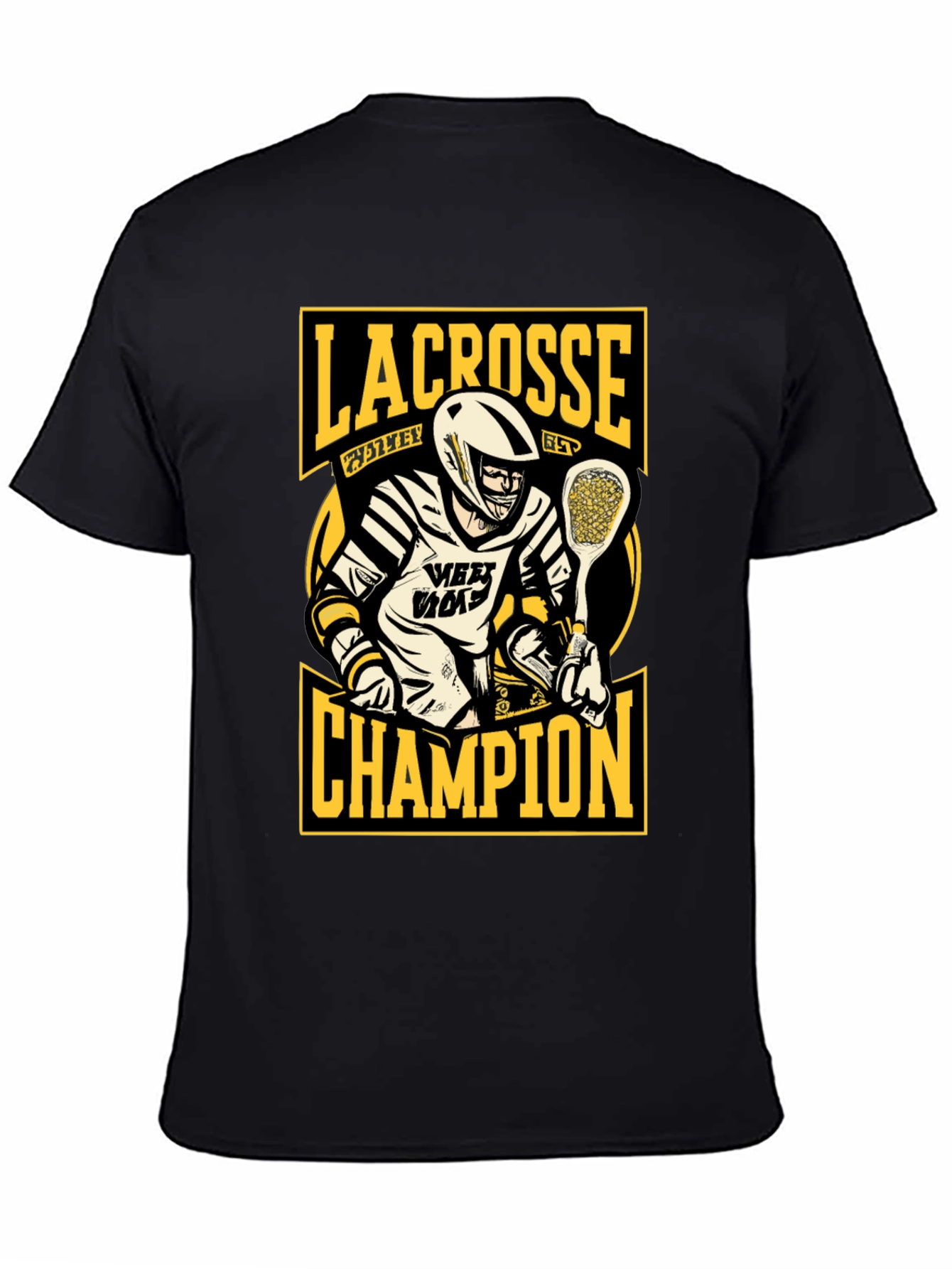 Lacrosse Champion Black Graphic T-Shirt