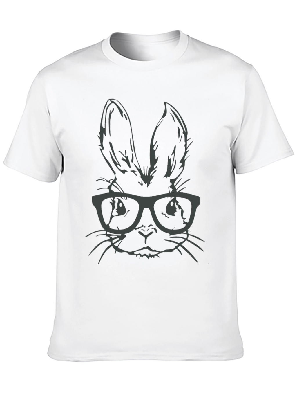 Hipster Bunny T-Shirt - Stylish Rabbit with Glasses