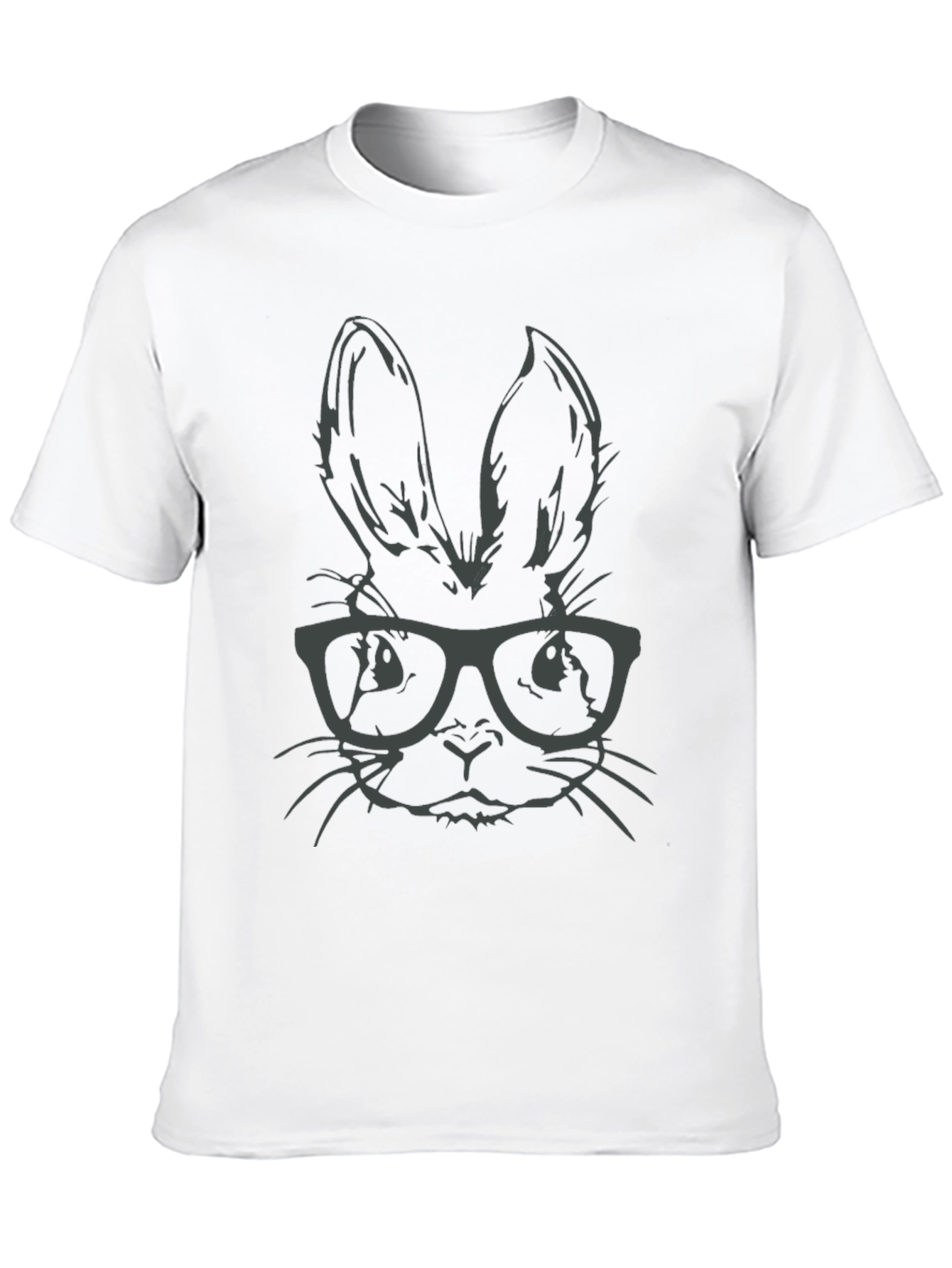 Hipster Bunny T-Shirt - Stylish Rabbit with Glasses